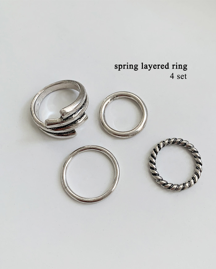 Spring layered ring set R 36