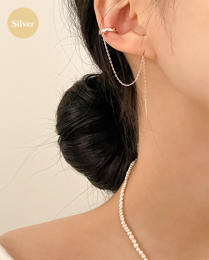 [SALE][925 Silver] Simple ring earcuff E 58