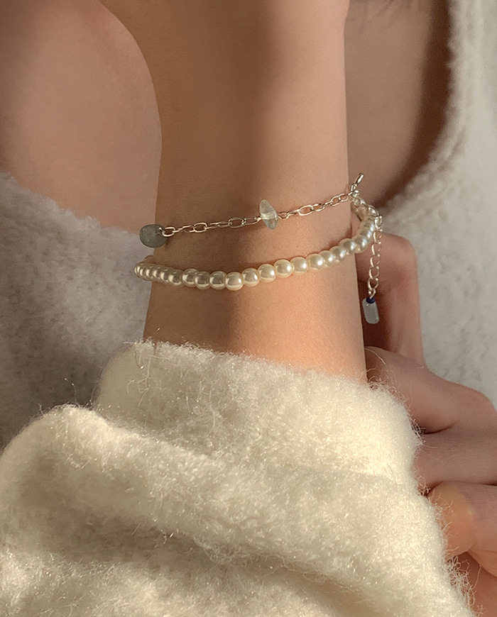 [925 Silver] UR gemstone bracelet C 29
