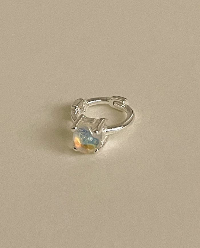 [925 Silver] Aqua earrings E 110