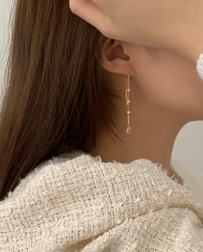 [925 Silver] Lamic earrings E 181