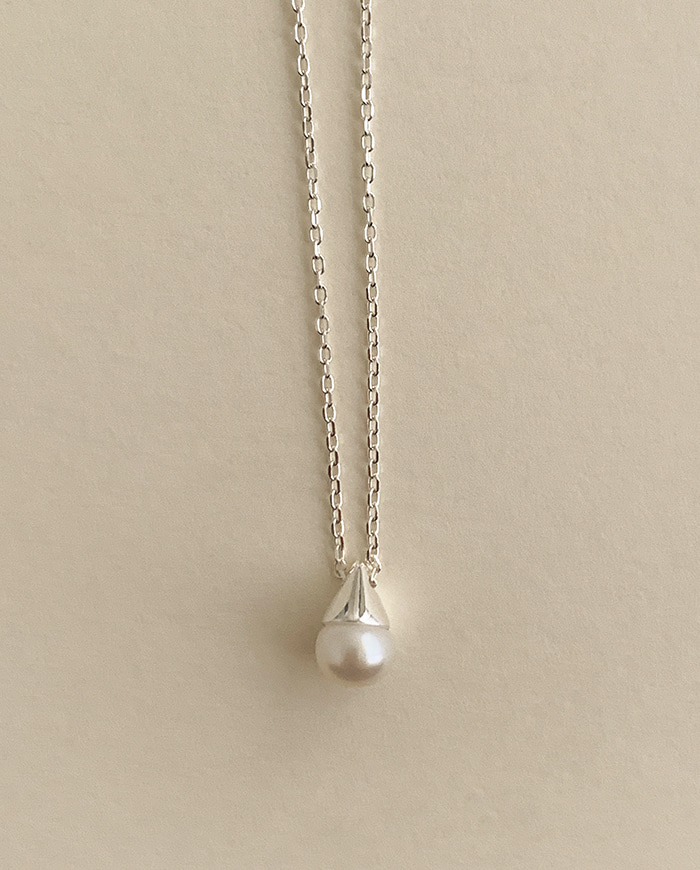 [925 Silver] Lightning pearl necklace A 42