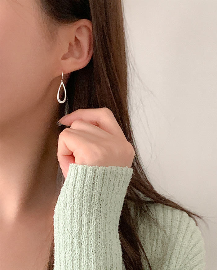 [925 Silver] Leaf earrings E 104
