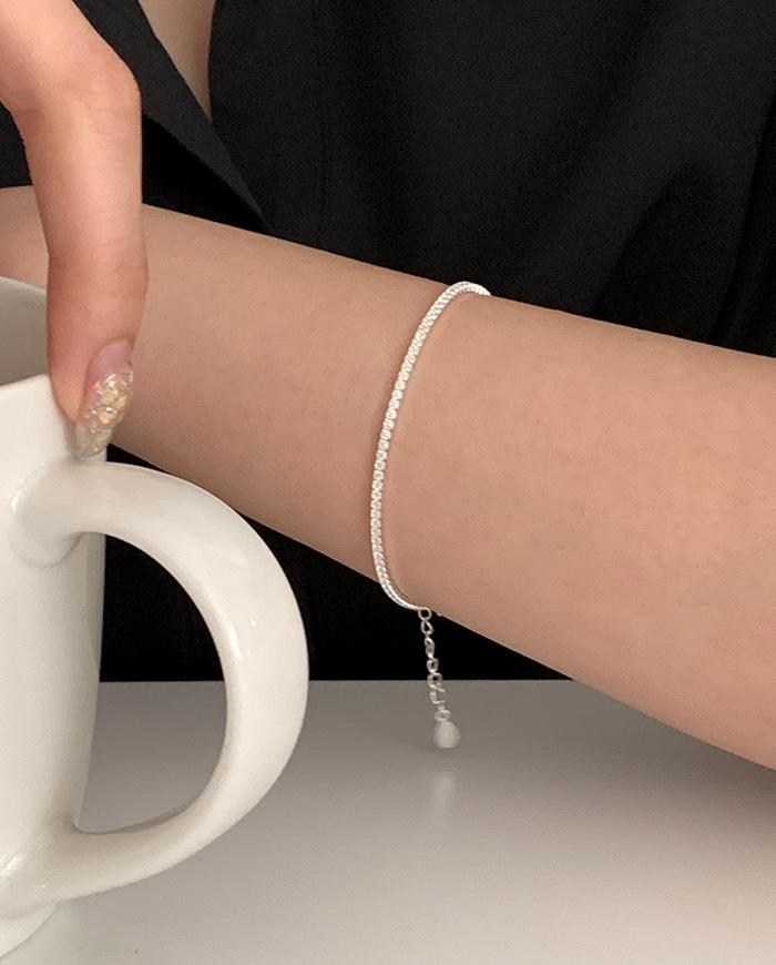 [925 Silver] Slim cubic bracelet C 31