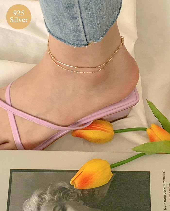 [925 silver] Miss You Anklet L 16