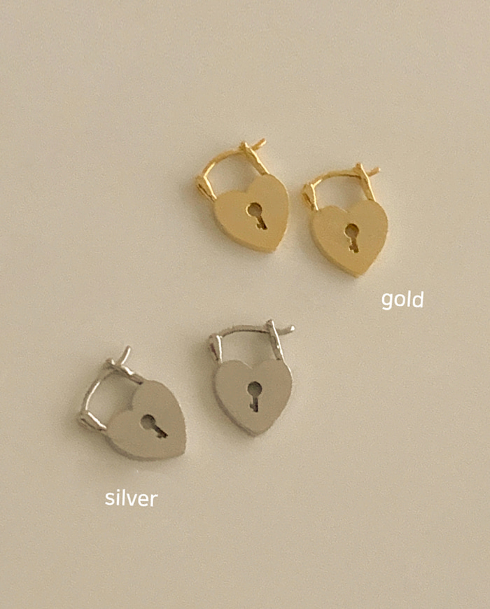 [SALE]Heart lucky earrings E 183
