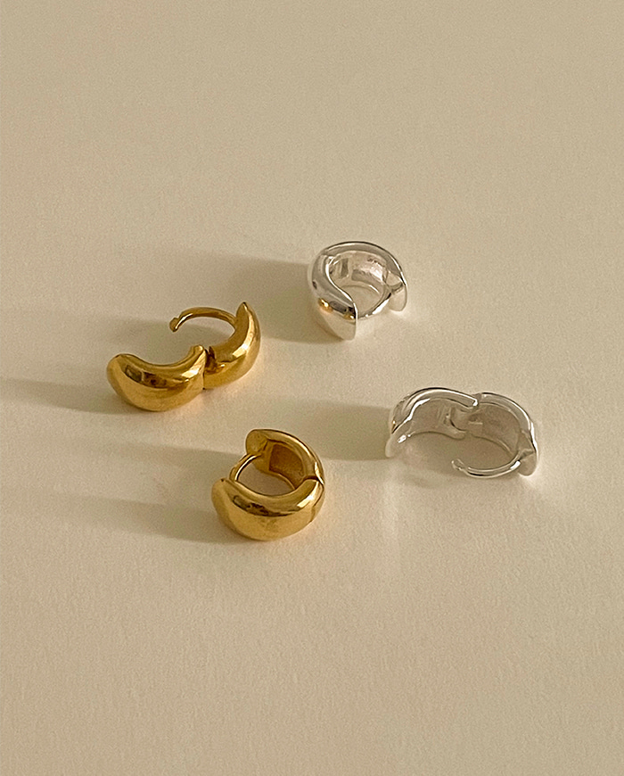 [925 Silver] Daymoon earring E 65
