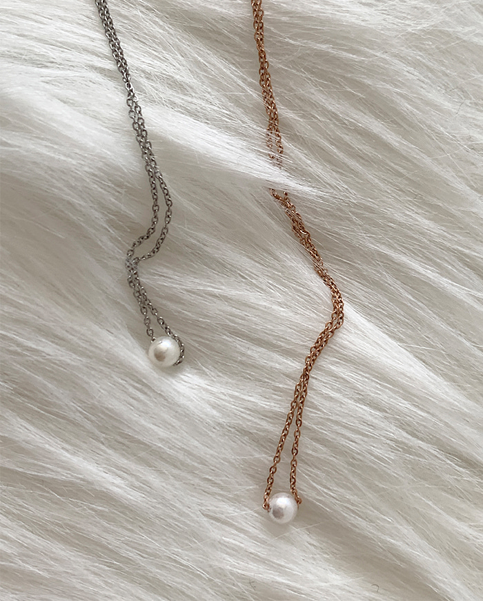 [써지컬] Sea salt pearl Necklace N 105
